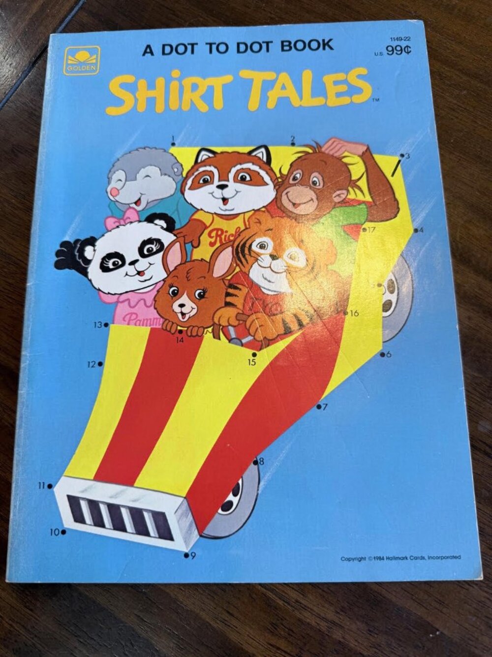 Vintage SHIRT TALES Coloring book Dot to dot coloring Book By Golden